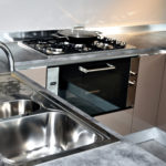Stainless steel kitchen faucet