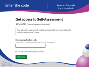 get access to self assessment
