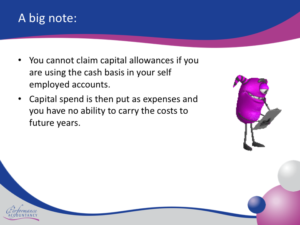 Capital Allowances, Performance Accountancy, Bracknell, Louise Herrington, Advice for Performers and Musicians on accountancy & self-employment