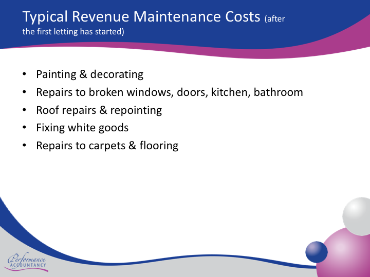 Rental Property, Repairs or Capital Spend, Performance Accountancy,